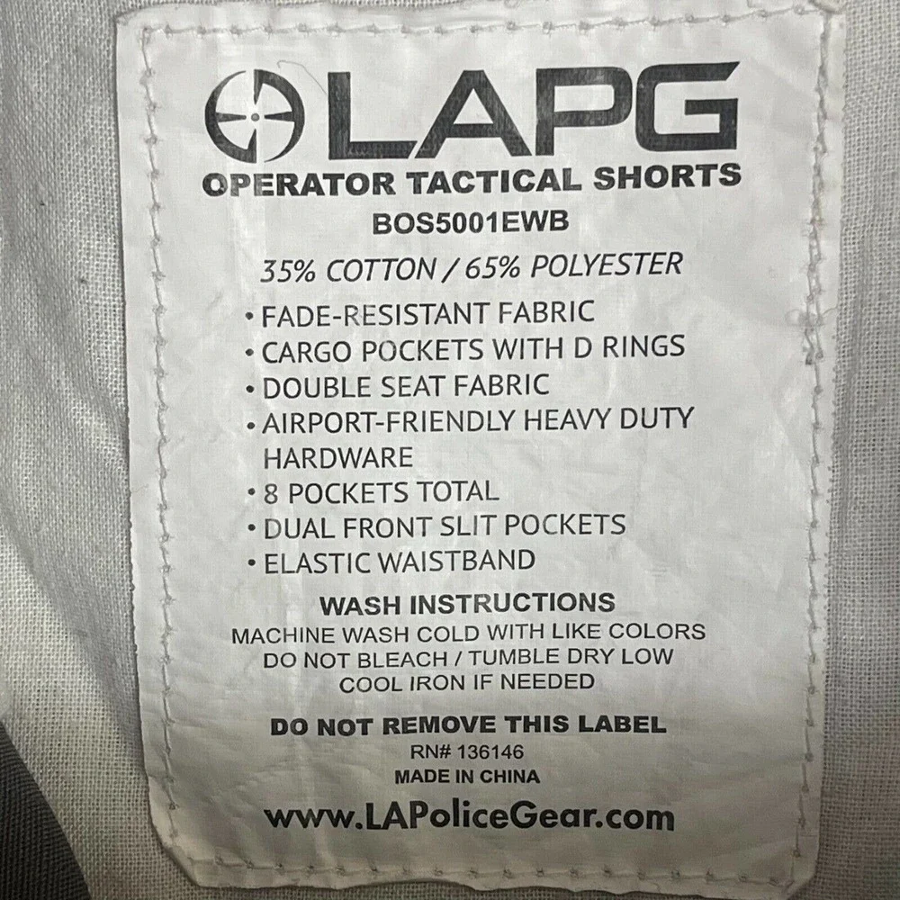 LAPG Shorts Adult 28 Gray‎ Operator Tactical Shorts Cargo Workwear Outdoor Mens